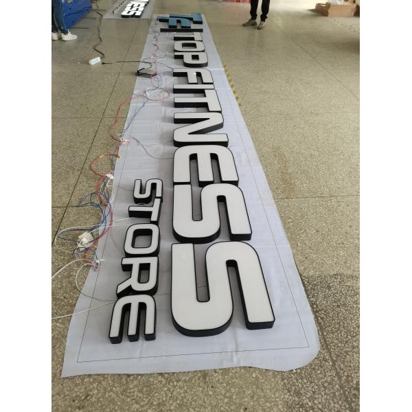 Illuminated Acrylic 3D LED Letter Signs White Wall Mounted / hanging