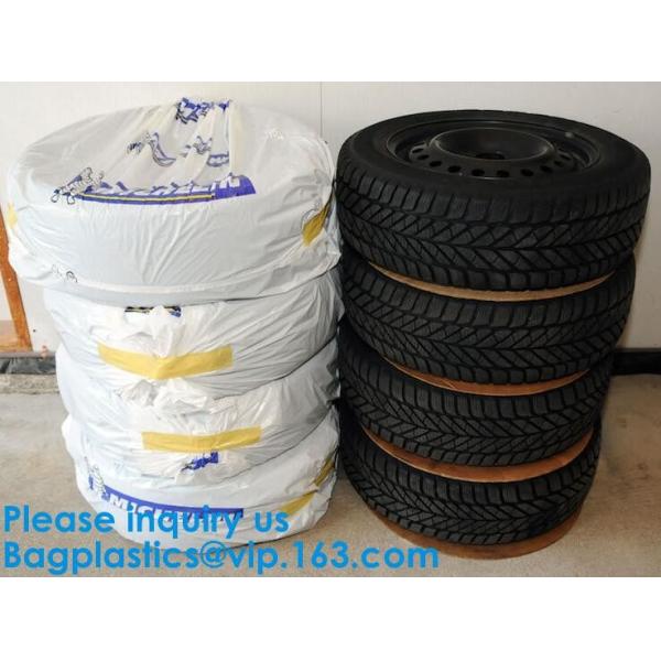 Car Tire Plastic Storage Tote Bags Tyre Packaging Custom Size Disposable Gusset Disposable Custom Size Printing Tire Bag