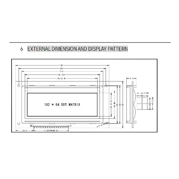 Экран матрицы точки небольшого УДАРА экрана Module12864 LCD размера графический