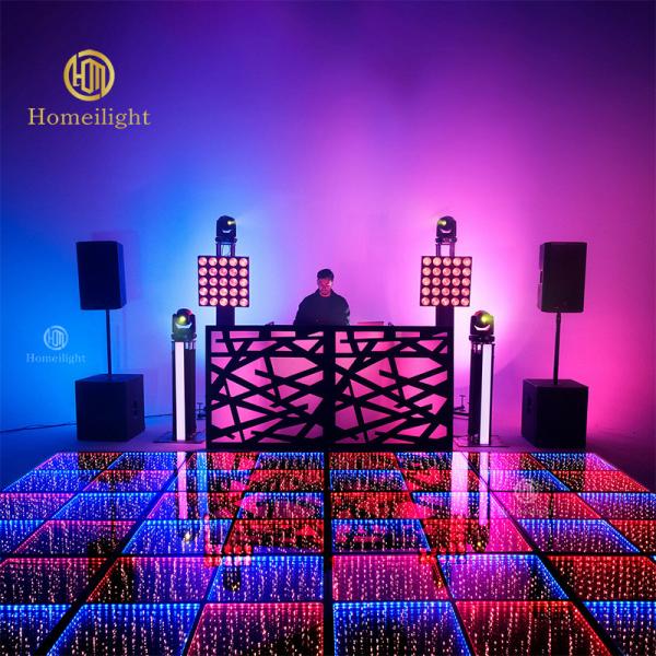Wedding Disco Party Golden Starry Dance Floor Waterproof Starlit 3D Mirror Video Dance Floor