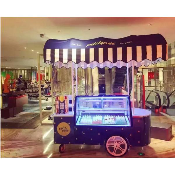 Gelato Ice Cream Cart /ice cream store equipment /ice cream trolley wholesale