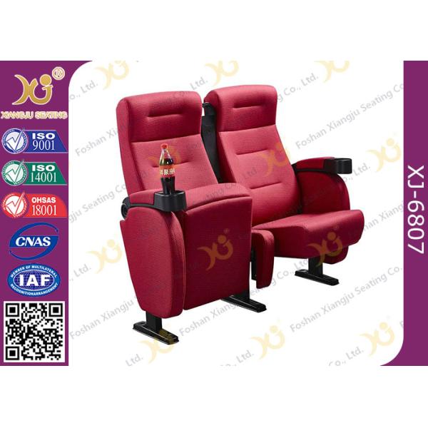 Foldable Armrest Fabric Heavy Duty Cinema Theater Chairs Push Back Seatback