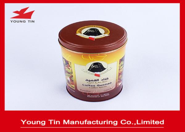 Full Color Printing Empty Metal Coffee Tins With 0.23 MM Tinplate Material YT1191