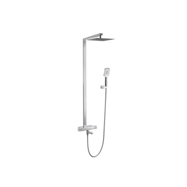 Hotel Bathroom Luxury Bath Faucet Overhead Rainfall Thermostatic Shower Head Set