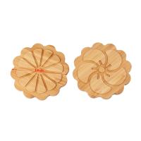 Set de montañas rusas de madera de bambú grabado personalizado