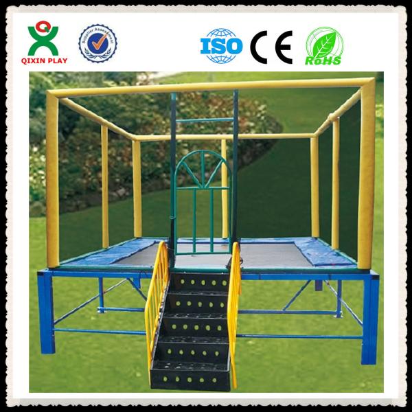 Kids Outdoor Trampoline Park Used Trampoline with Safety Net for Children QX-117E