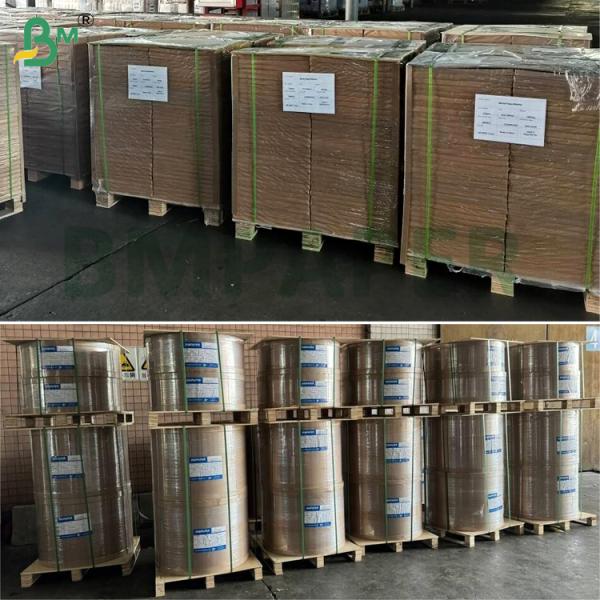 50gsm 60gsm 70gsm Lightweight Tear-Resistant Brown Striped Kraft Paper One Side Gloss Excellent For Flower Packaging Bread Packaging 50gm 60gm 70gm Papel Kraft de color marrón rayado ligero resistente a las lágrimas Brillo de un lado Excelente para el embalaje de flores Embalaje de pan