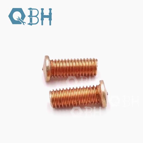 Copper Brass Plated Spot Welding Sheet Metal CD Weld Stud Bolts