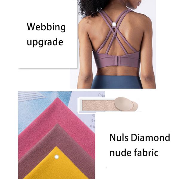 Пряжки Traceless бюстгальтера 7 спорт женщин Nuls цветов верхняя часть урожая амортизатора удара сексуальной задняя