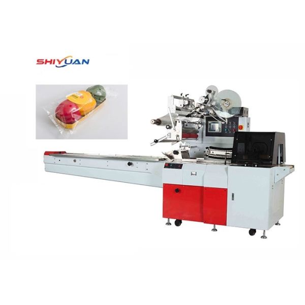 90mm Horizontal Pillow Packaging Machine For Biscuit Bread Candy Vegetables