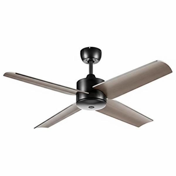 Ventiladores de techo LED modernos con control remoto de 42'' y 48'' con 4 aspas, opciones de color negro para soluciones de iluminación LED