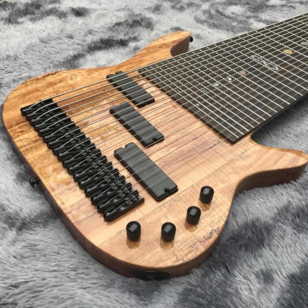Grand 17 strings bass guitar mahogany body neck rosewood fingerboard wireless inlay logo and shape can be customized