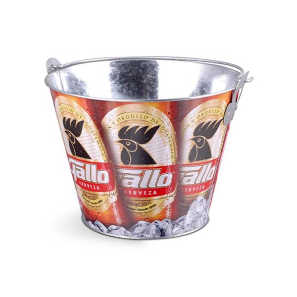Tinplate Popcorn Tin Bucket Custom Galvanized Metal Beer Bucket For Bar