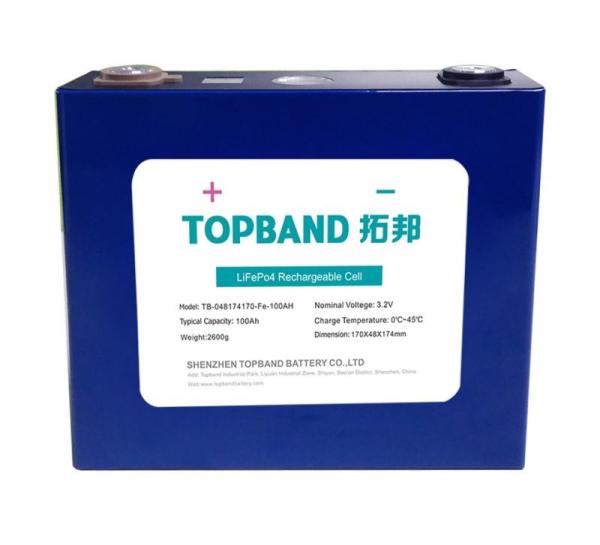 Long Lifespan Rechargeable Lifepo4 Battery 3.2 V 100AH For UPS / Solar / Wind Energy Storage