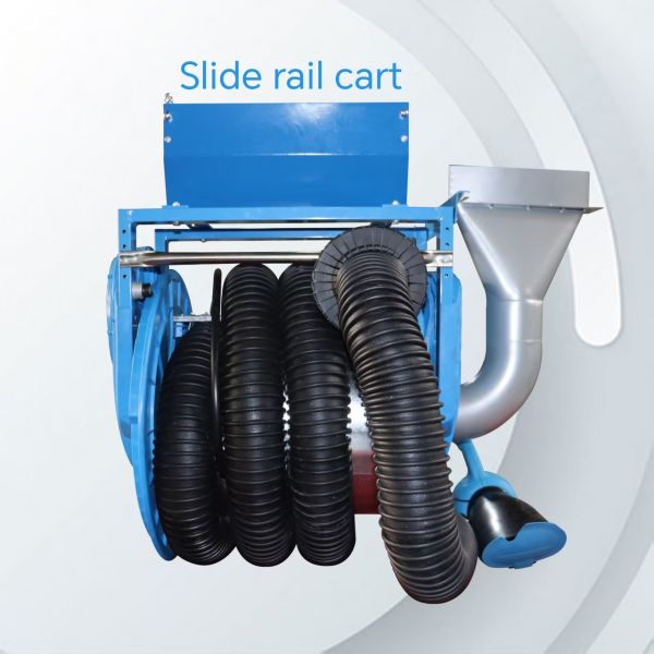 800 - 2000m3 Per Hour  Hose Spring Reel Universal Dust Exhaust System Aluminum Rail