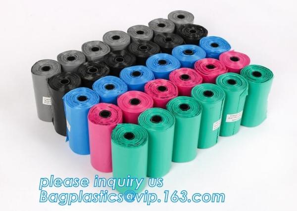 LED Flashlight Dog Waste Bag Dispenser Holder with Pet Waste Bag Poop Roll Bags, BPI ASTM D6400 EN13432 Approval Customi