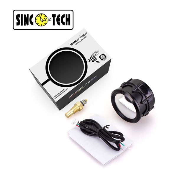 Sinco Tech 6115B Plastic 2”Oil Temp Gauge Meter Auto Mobile Led Display White Screen