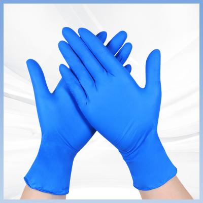 Luvas azuis descartáveis ácido e alcaloide do nitrilo de 9 polegadas resistentes