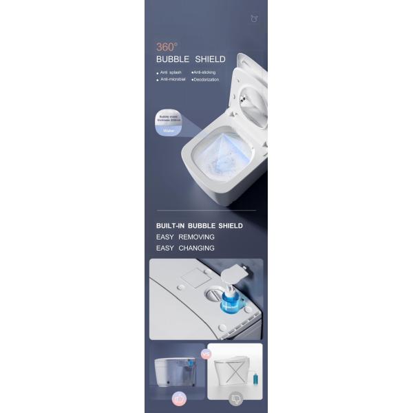 Multifunction Ceramic Elongated Bowl Modern Smart Toilet Electric With Sunken Tank