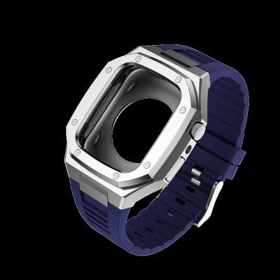 Série 8 7 6 5 4 Iwatch Case de aço inoxidável de fibra de carbono personalizada