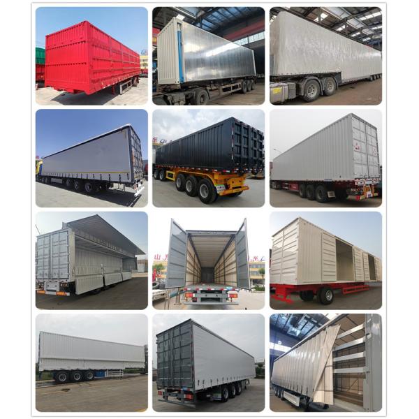 Bulk Cargo Carrier Van Curtain Side Semi Trailer For Heavy Duty Transportation