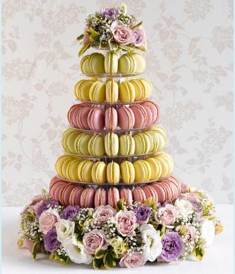 Do suporte claro de Macaron do suporte da torre de Macaron do produto comestível torre 2017 plástica de Macaron nova com certificado do CE