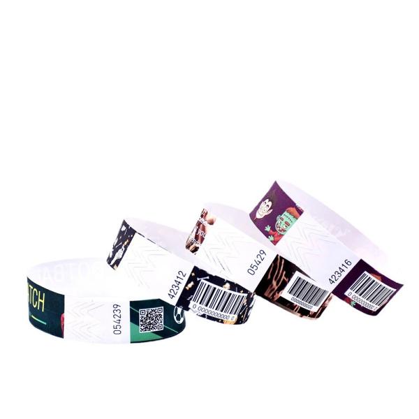 Sequential Numbering Barcoding Tyvek Paper Bracelets for Identification and Access Control