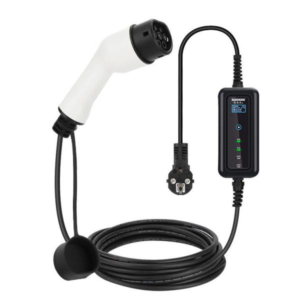 8-32A type portatif de chargeur d'ev 7Kw d'evse à la maison réglable actuel du