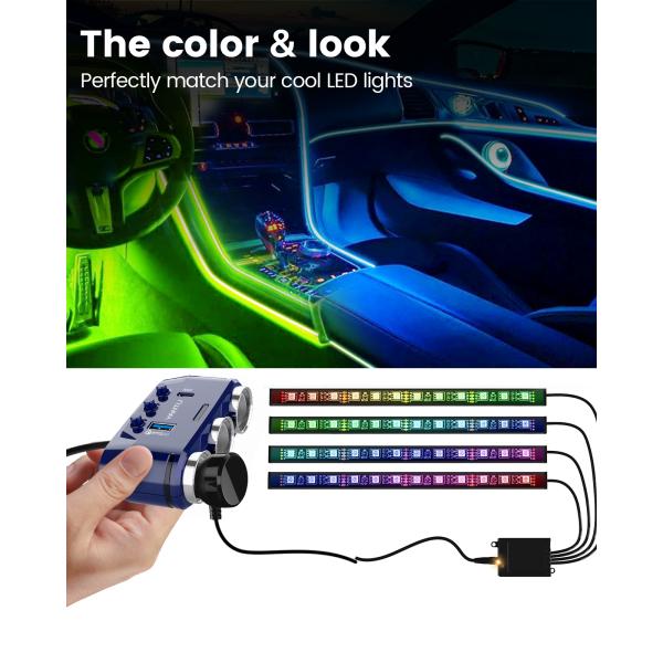 MAX 120W YANTU B39-C 12v Car Charger Adapter with Dual USB QC PD and Voltage Monitoring