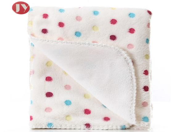 Wholesale Cheap Knit printed coral plush fleece baby blanket  warm  thick double layers