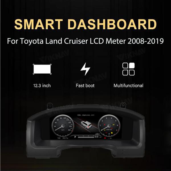 VIKNAV LCD Digital Instrument Cluster Panel Dashboard For Toyota Land Cruiser 2008-2019