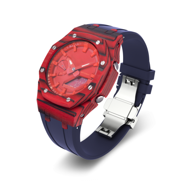 NEW Carbon Fiber Mod Kit Case Strap，For GA2100 GA-2100 Carbon Case Bezel Rubber Band Strap Luxury Modification Kit