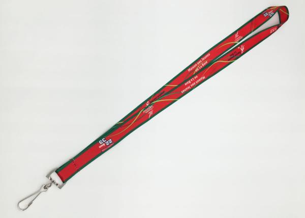Name Printing Trade Show Lanyards , Polyester Multi Colored Lanyards With Card Holder