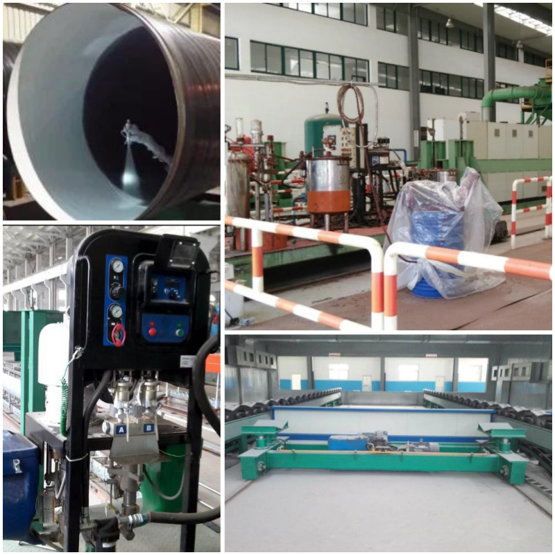 3LPE External Internal Epoxy Liquid Spray Coating Line For Steel Gas Oil