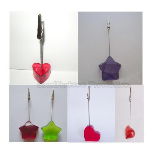 Promotional printed logo Advertising Eco resin business card holder stand clip