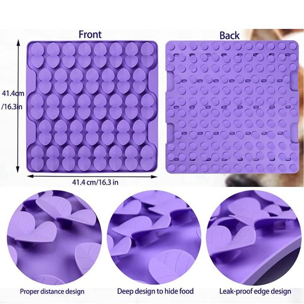 Food Grade Silicone Slow Feeder Mat Solid Pattern for Dogs and Cats Sniffing Lick Pad