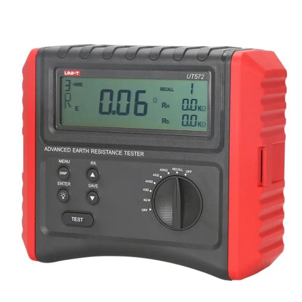 UNI-T UT572 Portable Mini High Precision Resistance Tester Smart Earth Resistance Tester Circuit Measurement Electrician Tools