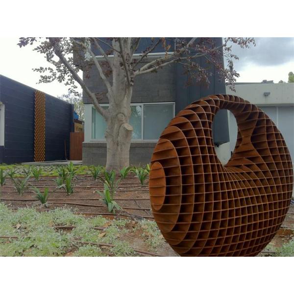 Orb Shape Corten Steel Garden Sculpture Artwork Three Dimensional