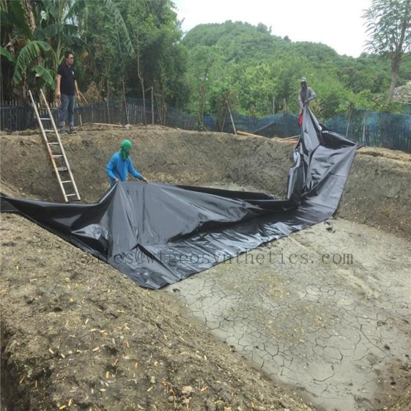 Superfície suave texturizada 1,5 mm Geomembrana de HDPE para barragem de plástico à prova d'água 1,0 mm