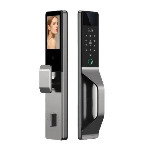 Slim Smart Mortise Lock Hook Waterproof Keyless fit Thickness Aluminum Door Lock