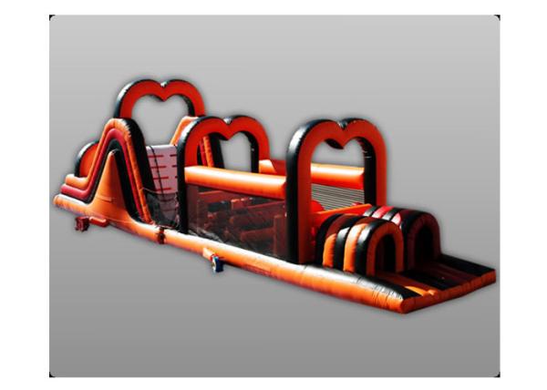 0.5mm PVC Tarpaulin Inflatable Obstacle Course Tunnel Game Double Slide