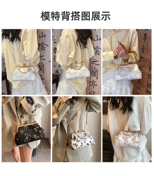 NEW CHINESE STYLE CHEONGSAM DINNER BAG FOR WOMEN 2024 SPRING/SUMMER NEW HANDBAG SENIOR CHAIN CROSSBODY BAG