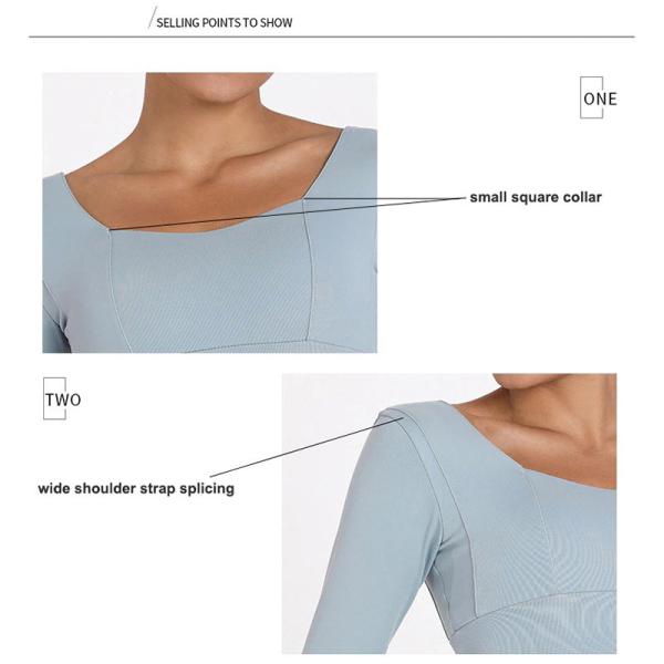 High Waist Yoga Workout Clothes Breathable Yoga Leggings Top Set With Thumb Hole