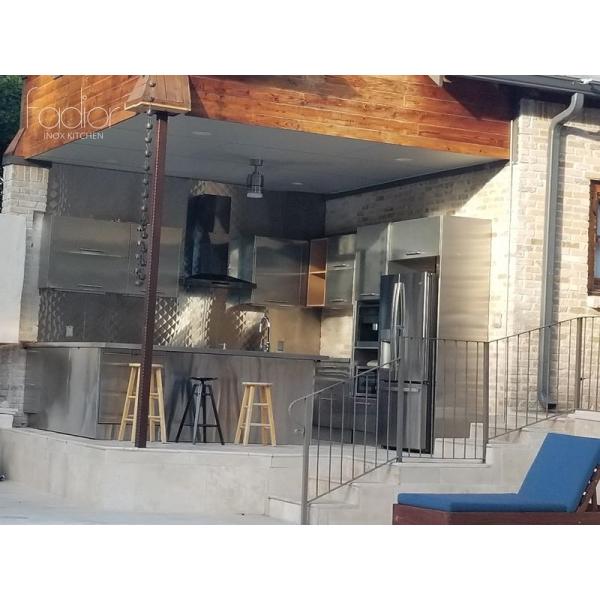 OEM на открытом воздухе кухня из нержавеющей стали раковина шкаф с интегрированными современными приборами