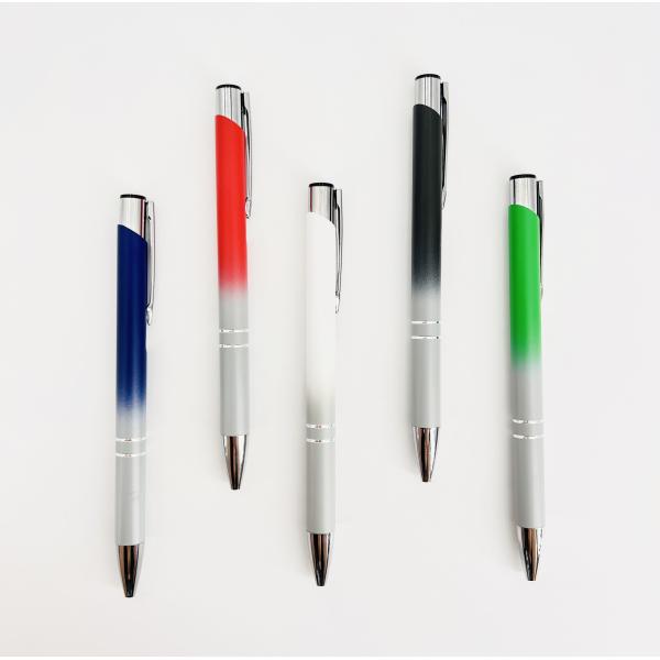 Nouveau stylo à bille à baril métallique de couleur dégradée en aluminium de 1,0 mm