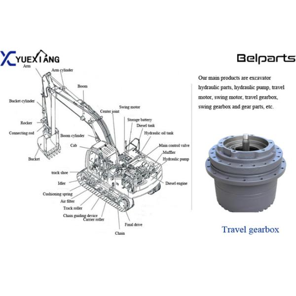 Belparts Excavator 20Y-27-00500 708-8F-31174 Travel Gearbox For Komatsu PC200-8