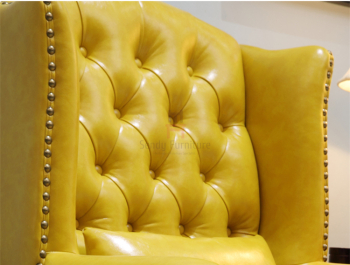 Стул стула софы американского стиля классический одиночный высоко задний кожаный для Адвокатуры/гостиницы