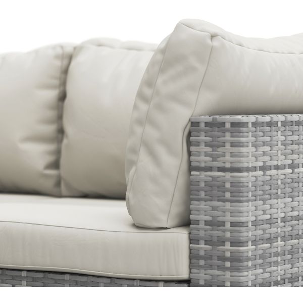 Rattan Outdoor Garden Lounge Hot Sale Wicker PE Waterproof Custom Rattan Sofa and Lounger Set Multi Function Outdoor Furniture