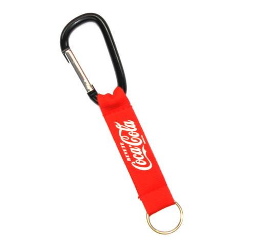 Metal Ring Carabiner Key Chain , Black Carabiner Keychain 60MM +  32  MM Dia