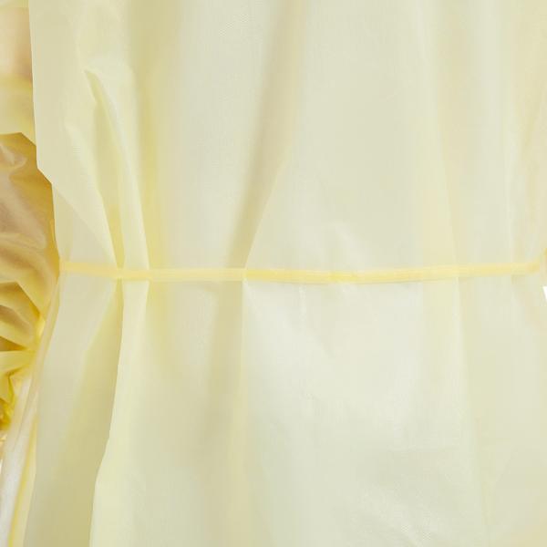 Do vestido descartável do isolamento dos Pp da roupa do paciente hospitalizado amarelo não estéril cirúrgico